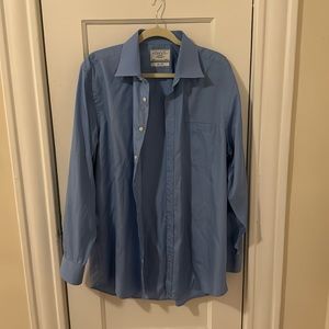 blue button up